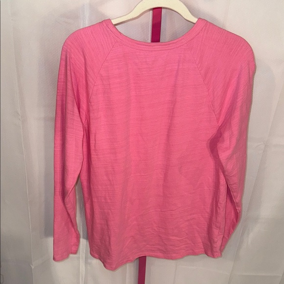 LOFT Pink Twist-Front Longsleeve - Picture 5 of 6